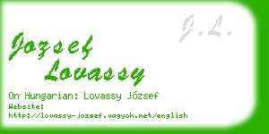 jozsef lovassy business card