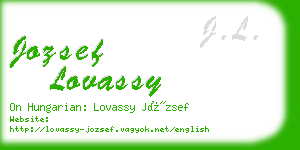 jozsef lovassy business card